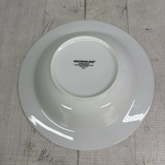 Rachael Ray LITTLE HOOT Autumn Stripe Owl Bands Porcelain Rim Soup Bowl Set of 4 - Picture 3 of 16